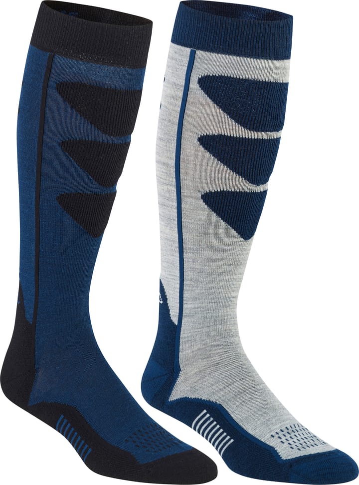 Bula Unisex Alpine Ski Sock 2-Pack Denim Bula