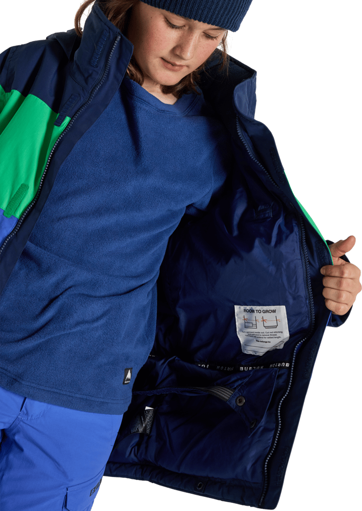 Burton Kids' Symbol 2L Jacket Dress Blue / Galaxy Green / Amparo Blue Burton