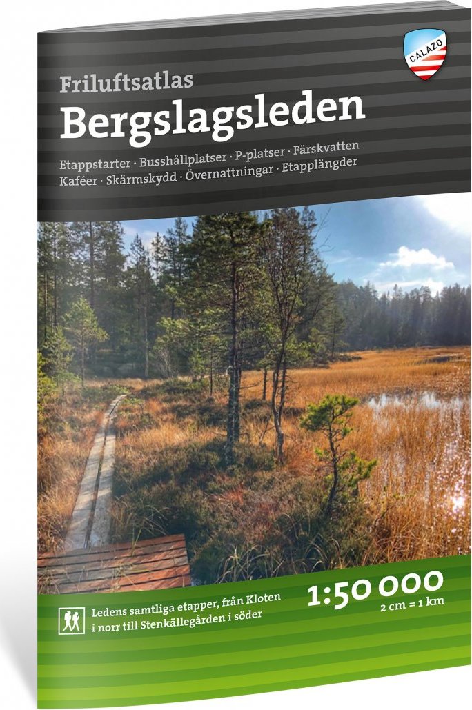 Calazo förlag Friluftsatlas Bergslagsleden 1:50.000 NoColour