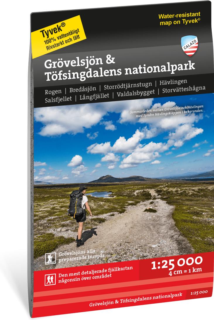 Calazo förlag Grövelsjön & Töfsingdalens nationalpark 1:25 000 NoColour