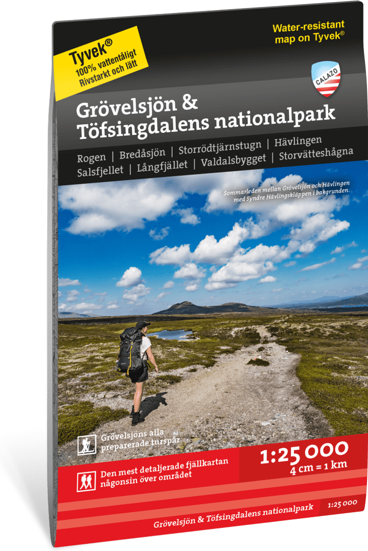 Calazo förlag Grövelsjön & Töfsingdalens nationalpark 1:25 000 NoColour Calazo förlag