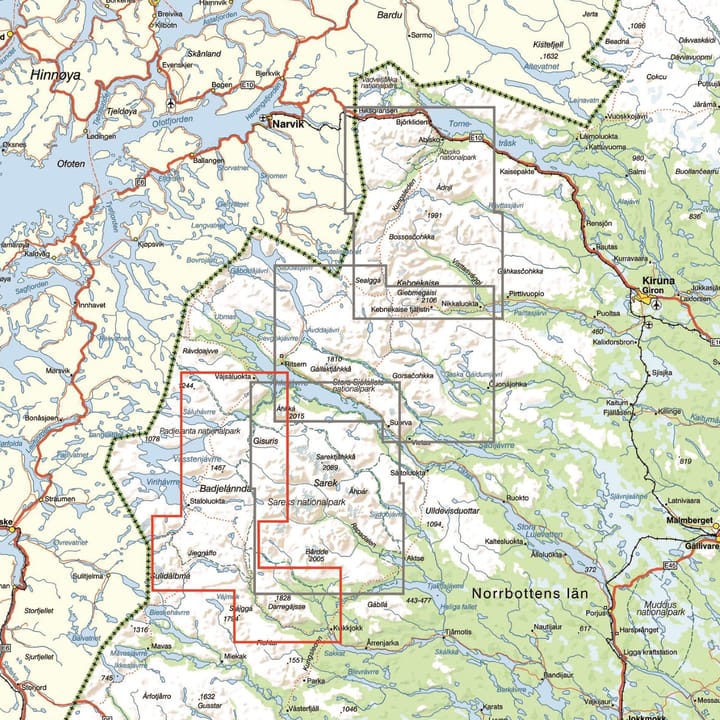 Calazo förlag Padjelantaleden 1:50.000 NoColour Calazo förlag