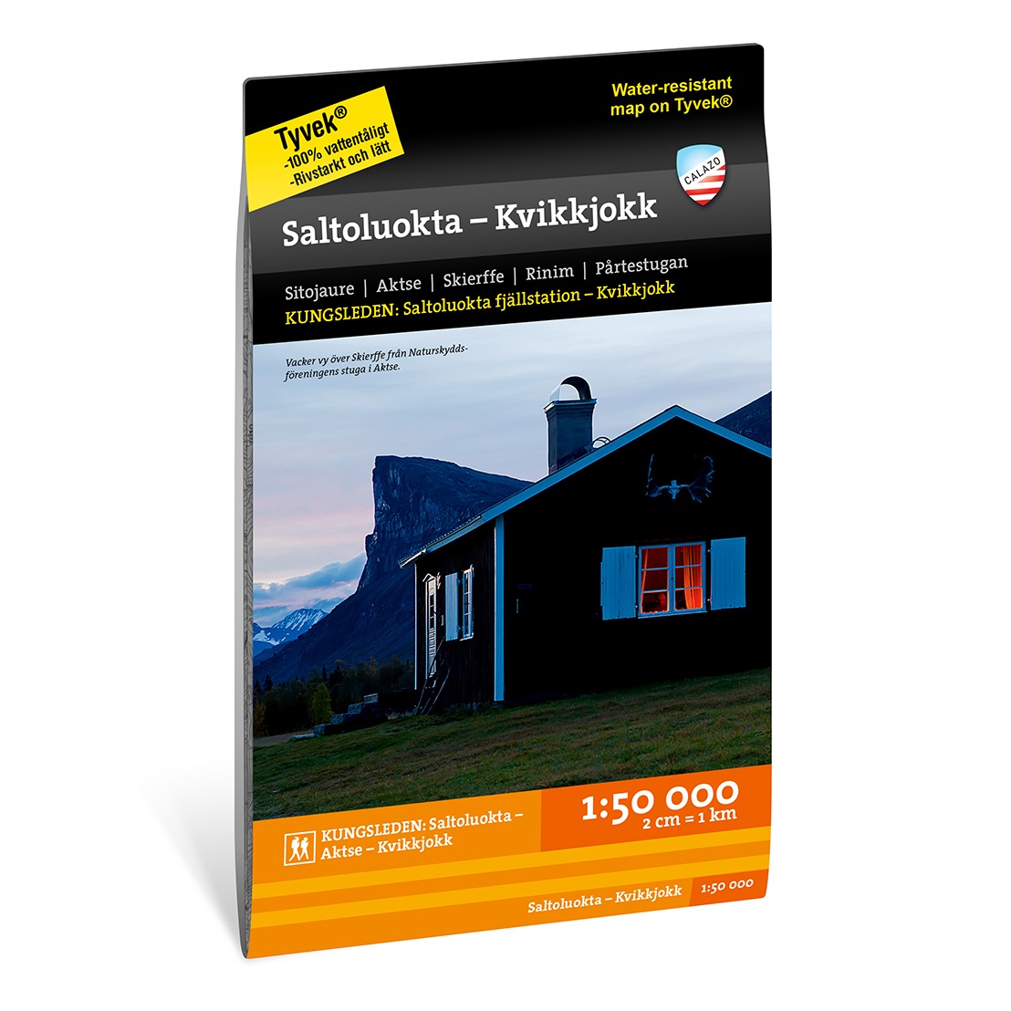 Calazo förlag Saltoluokta – Kvikkjokk 1:50 000 Nocolour