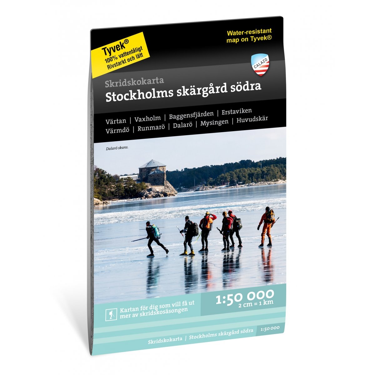 Calazo förlag Skridskokarta Stockholms skärgård – södra 1:50.000 NoColour