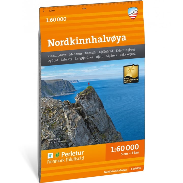 Calazo förlag Turkart Nordkinnhalvøya 1:60.000 NoColour Calazo förlag