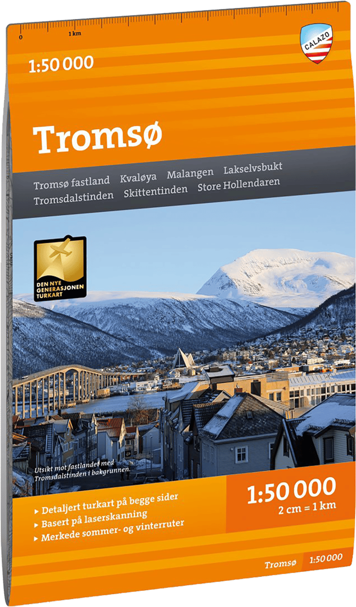 Calazo förlag Turkart Tromsø 1:50.000 NoColour Calazo förlag