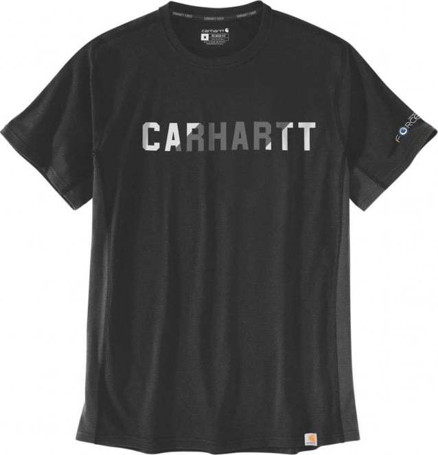 Carhartt Men’s Force Flex Block Logo T-Shirt S/S Black