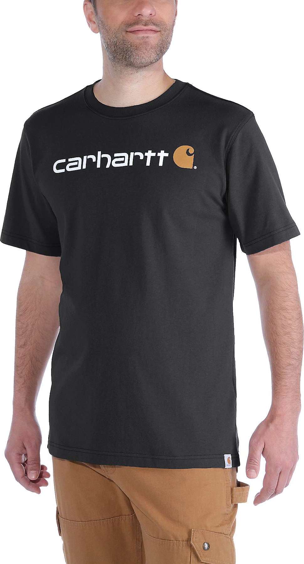Carhartt Men’s Core Logo T-Shirt Short Sleeve Black