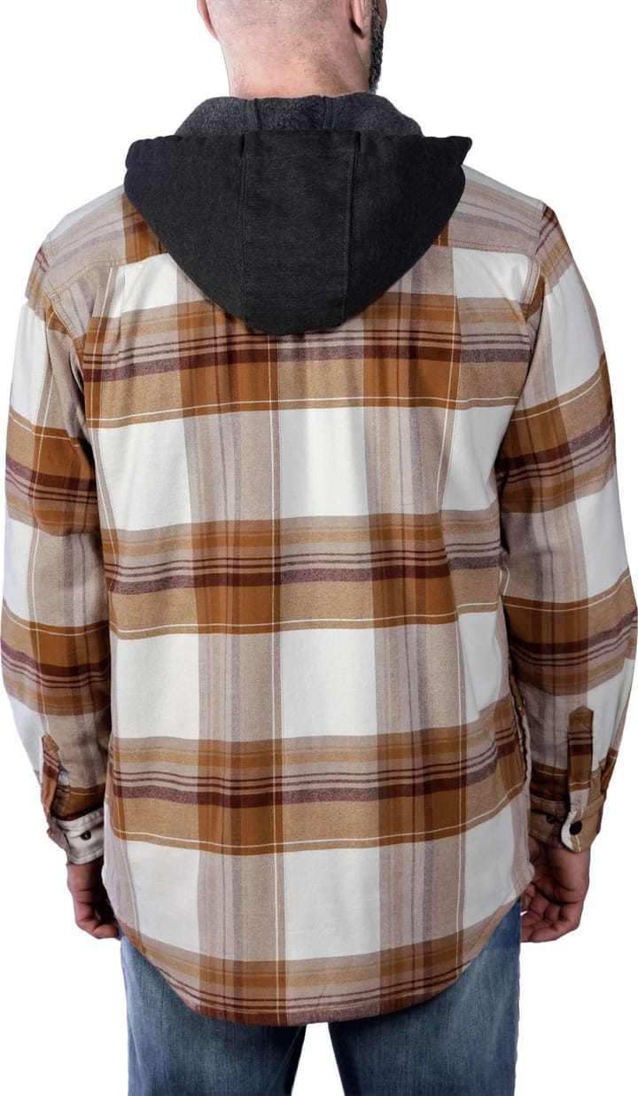 Carhartt Men's Flannel Fleece Lined Hooded Shirt Jacket Carhartt® Brown Carhartt