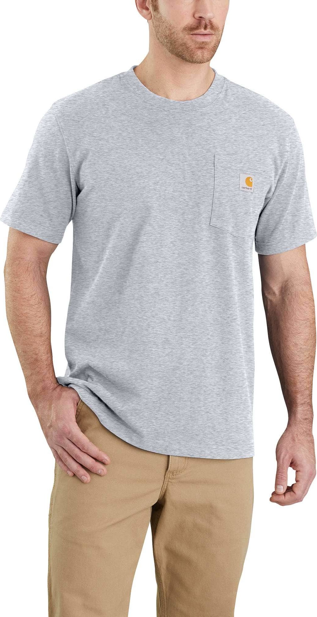 Carhartt Men’s Workwear Pocket S/S T-Shirt Heather Grey