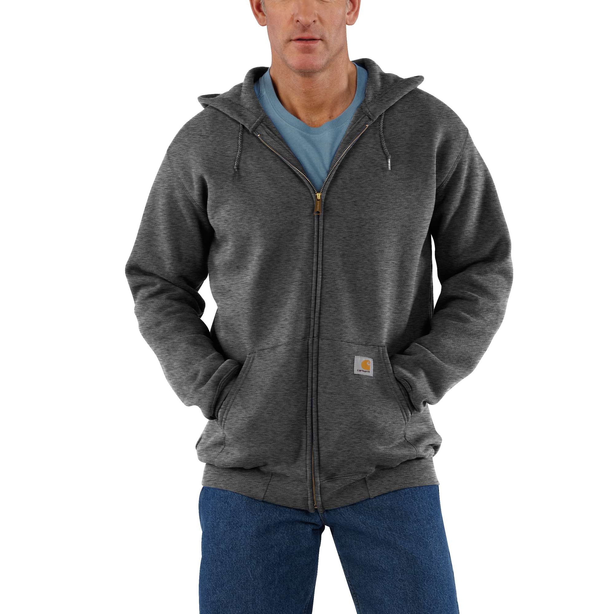 Carhartt Men’s Zip Hooded Sweatshirt Carbon Heather