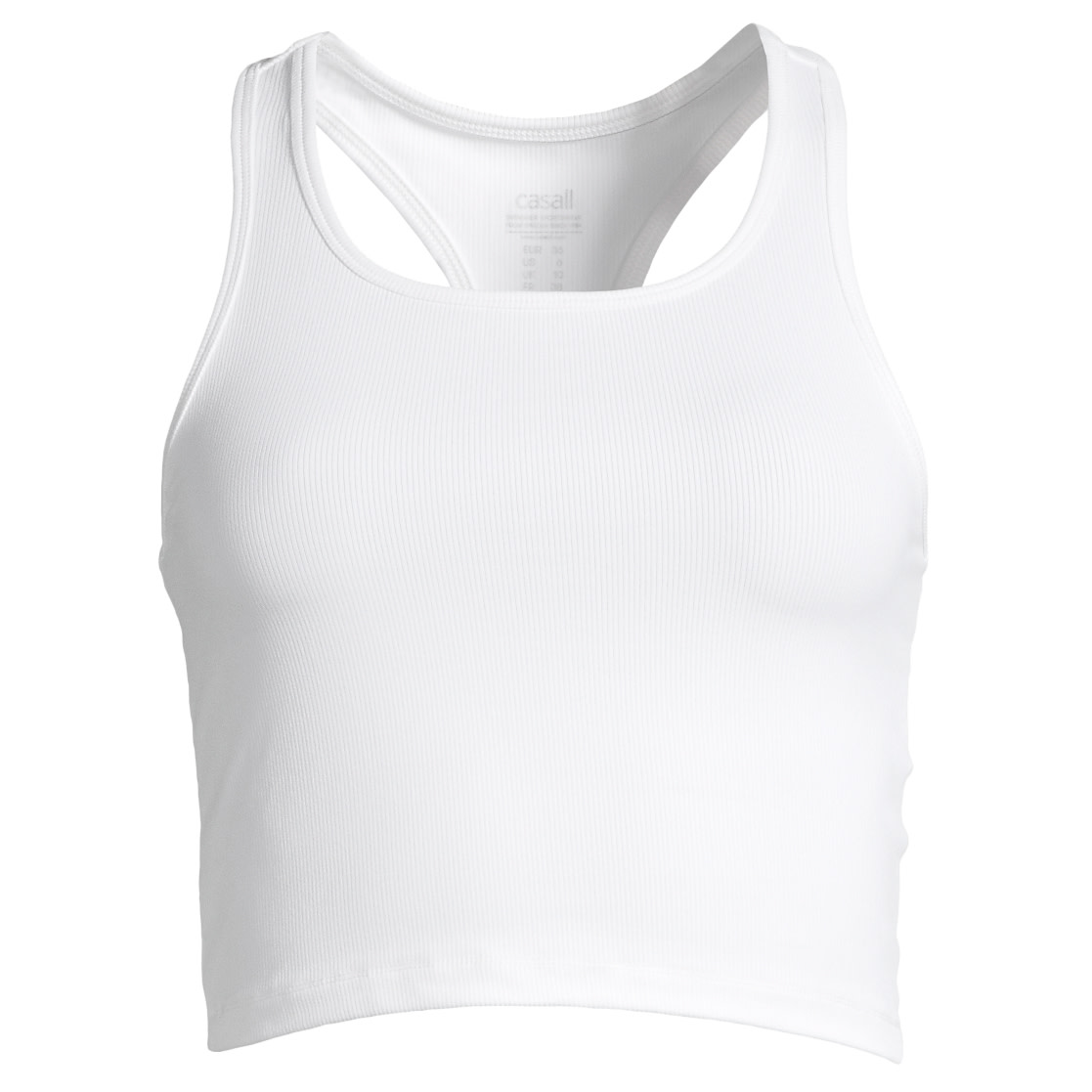 Casall Women’s Bold Rib Crop Tank White