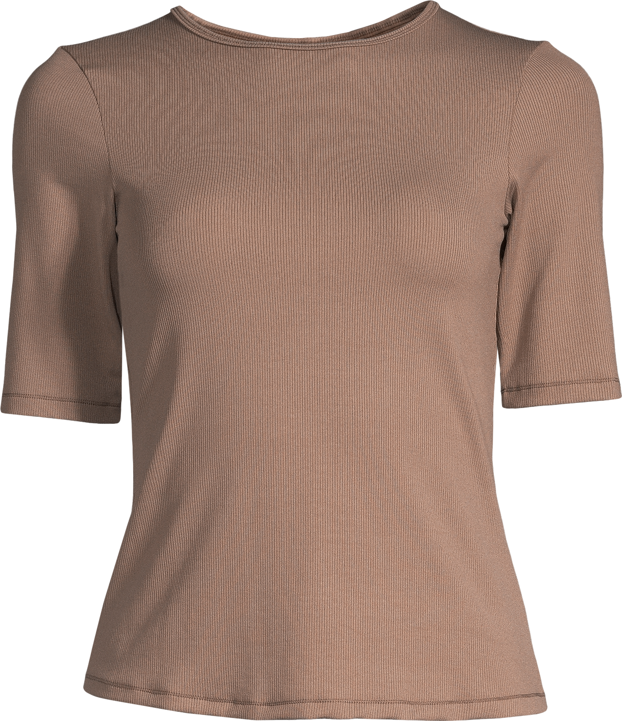 Casall Women’s Rib Tee Taupe Brown