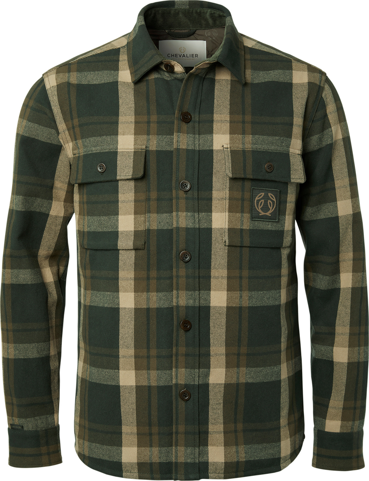 Chevalier Men’s Axe Overshirt Green Checked