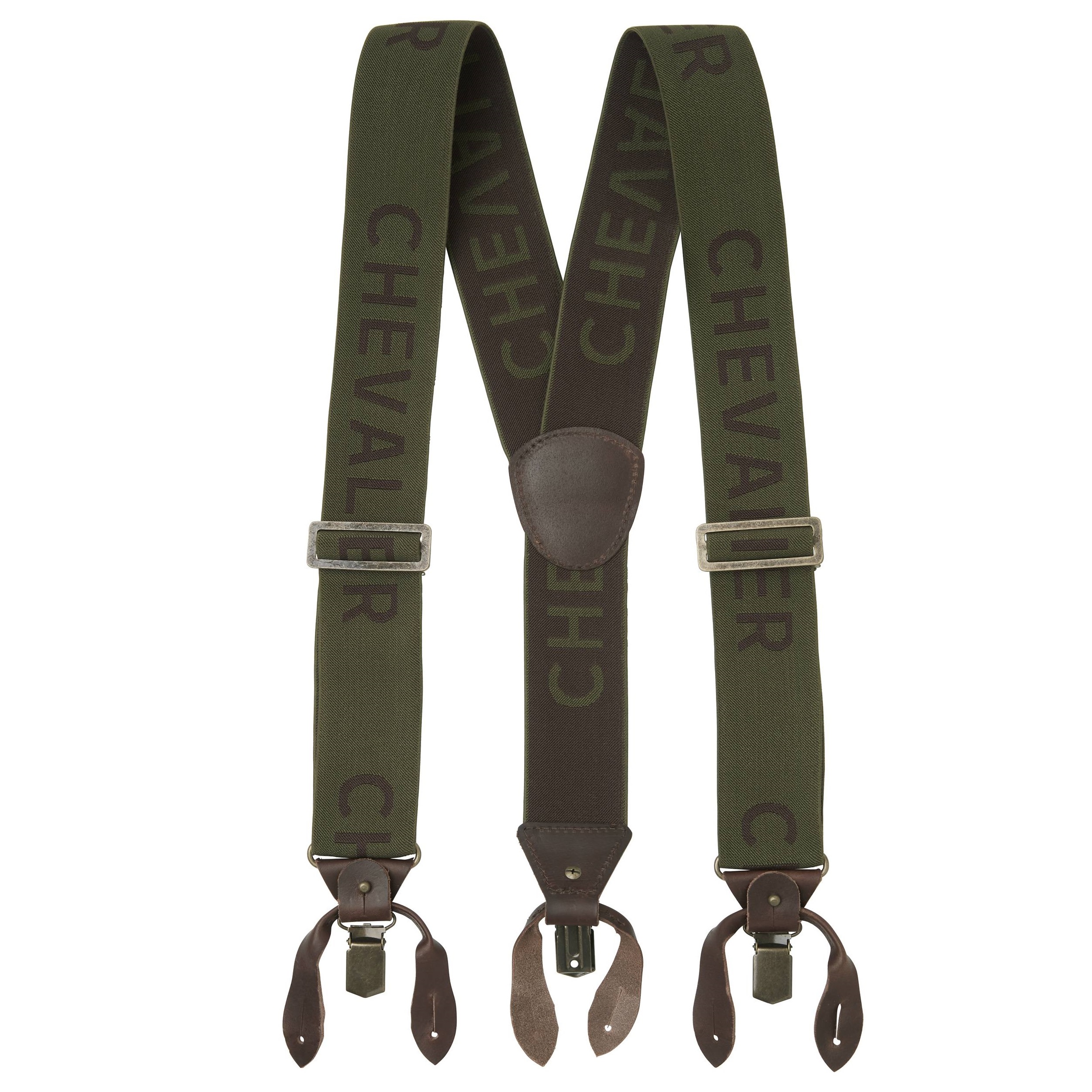 Chevalier Chevalier Logo Suspenders Dark Green