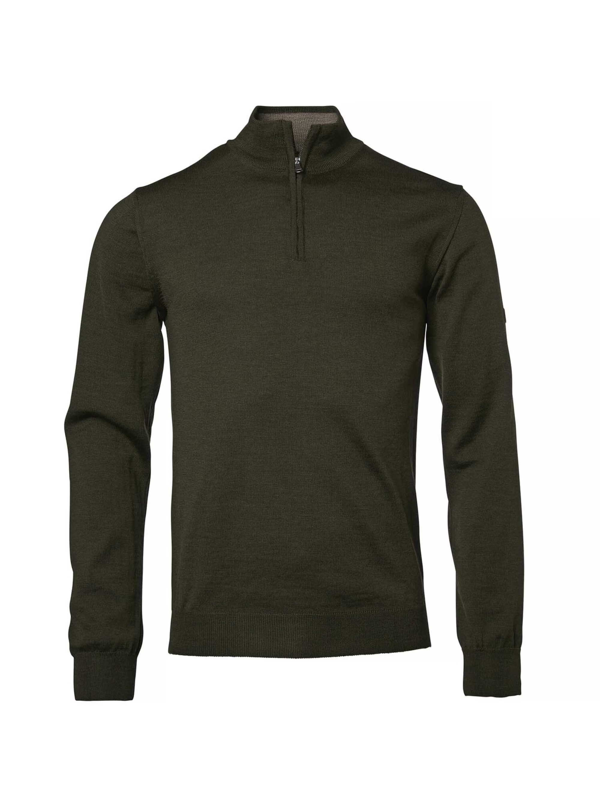 Chevalier Men’s Aston Half Zip Merino Pullover Dark Green