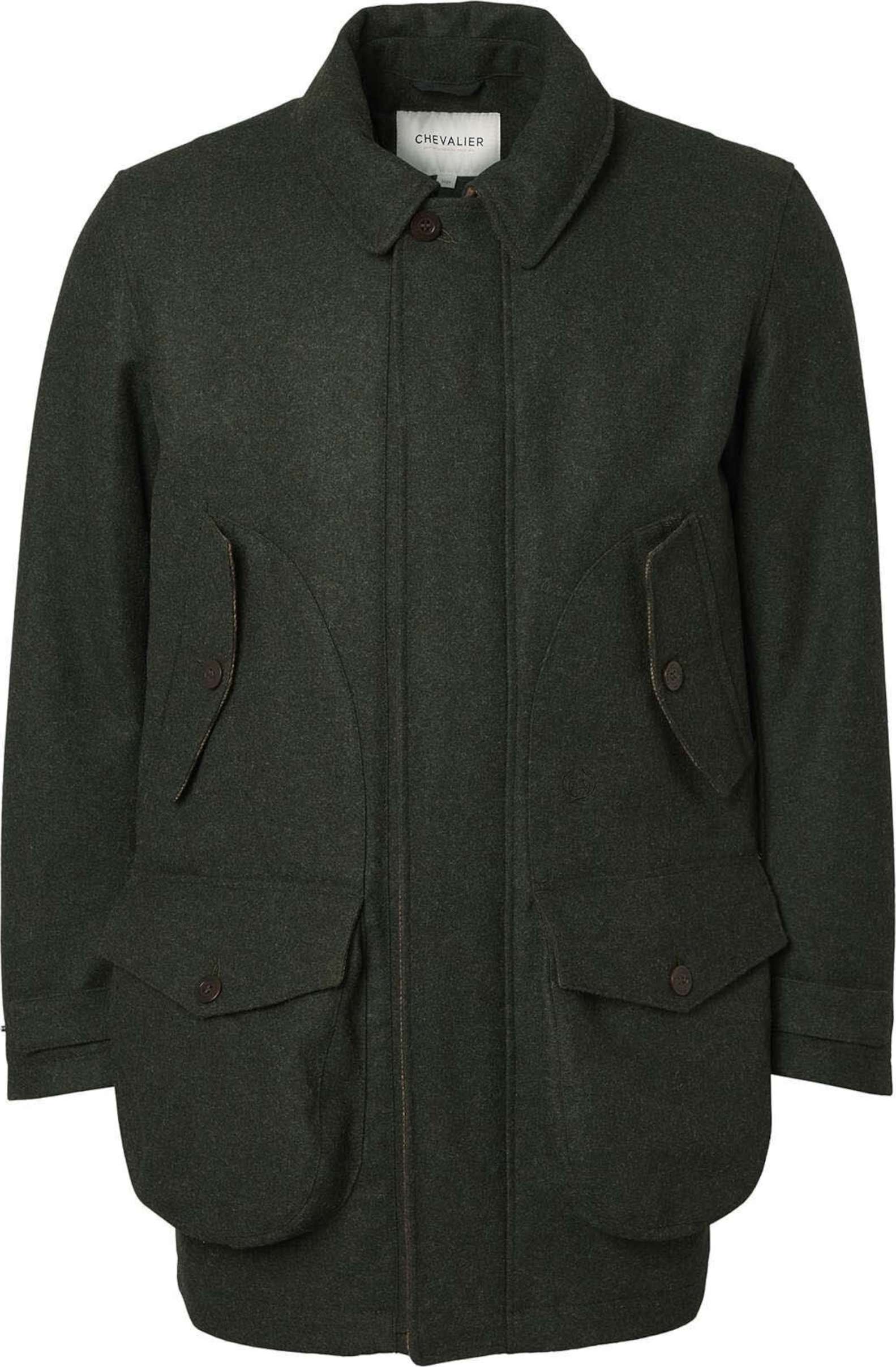 Chevalier Men’s Burley Chevalite Wool Coat Dark Green Melange