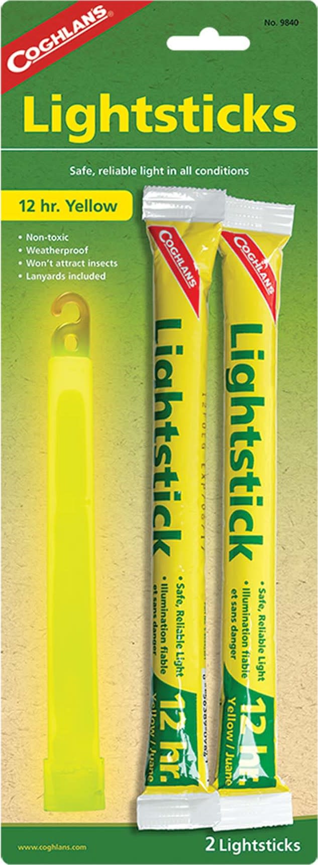 Coghlans Coghlan’s Lightsticks – 2-pack Yellow