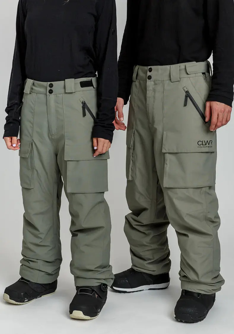 ColourWear Unisex Mountain Cargo Pants Grey Green | Buy ColourWear 
