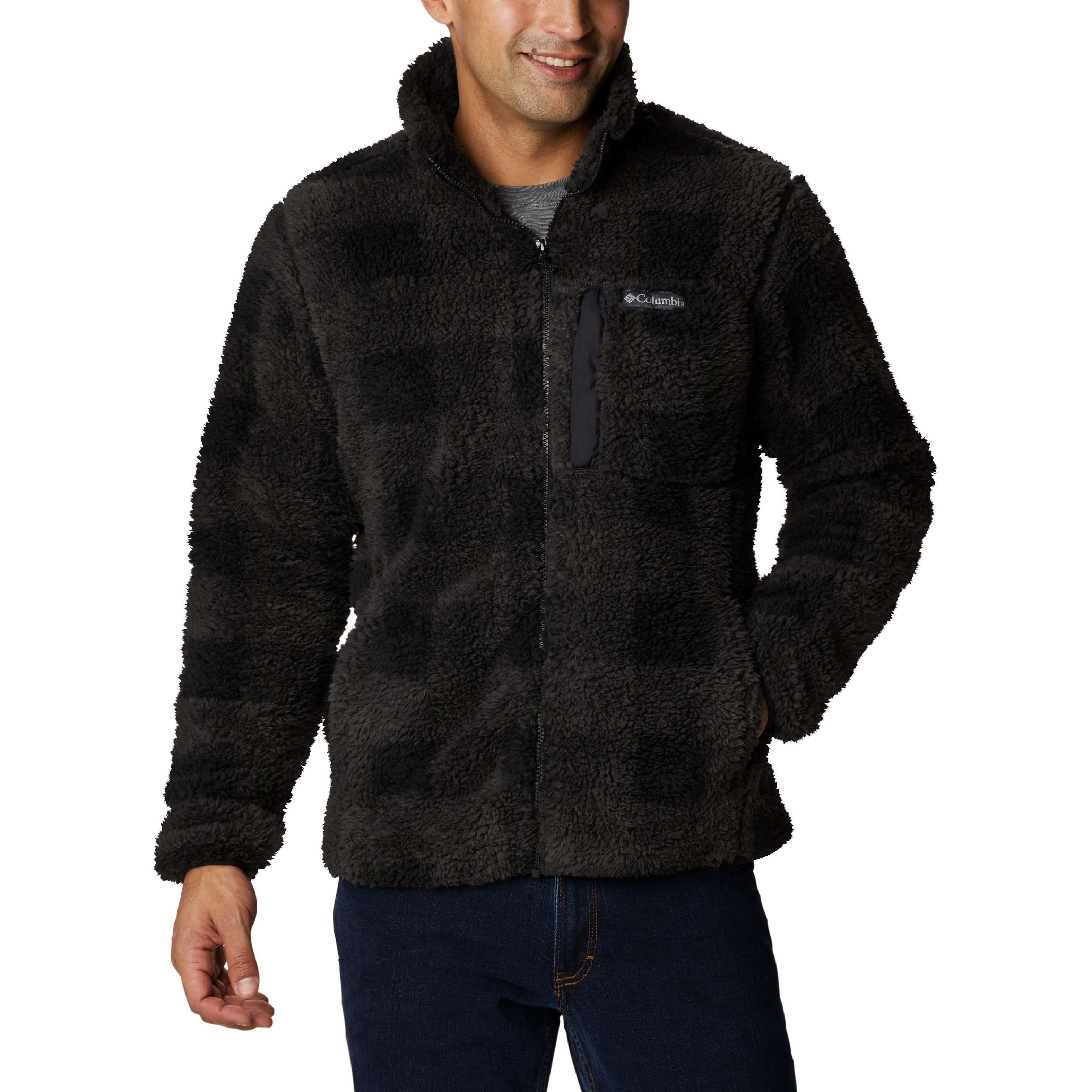 Men’s Winter Pass Print Fleece Full Zip Black Check