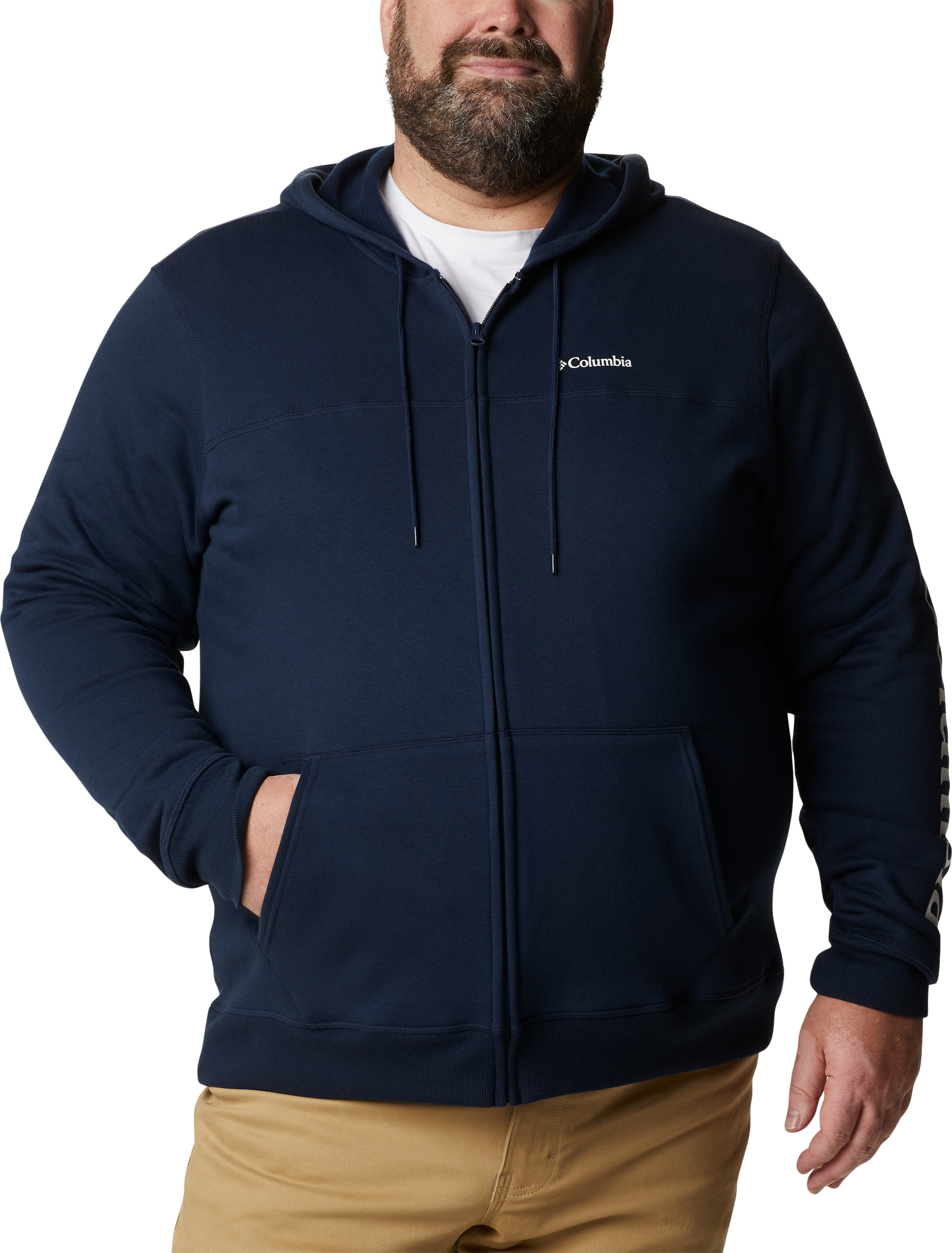 Men´s Columbia Logo Fleece Fullzip Collegiate Navy White