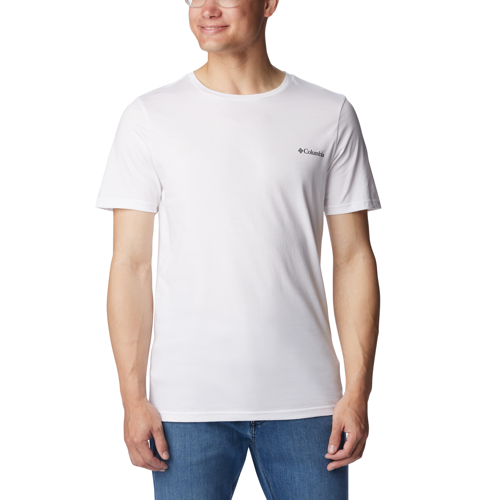 Men’s Rapid Ridge II Organic Cotton T-Shirt White Campsite Icons Graphic