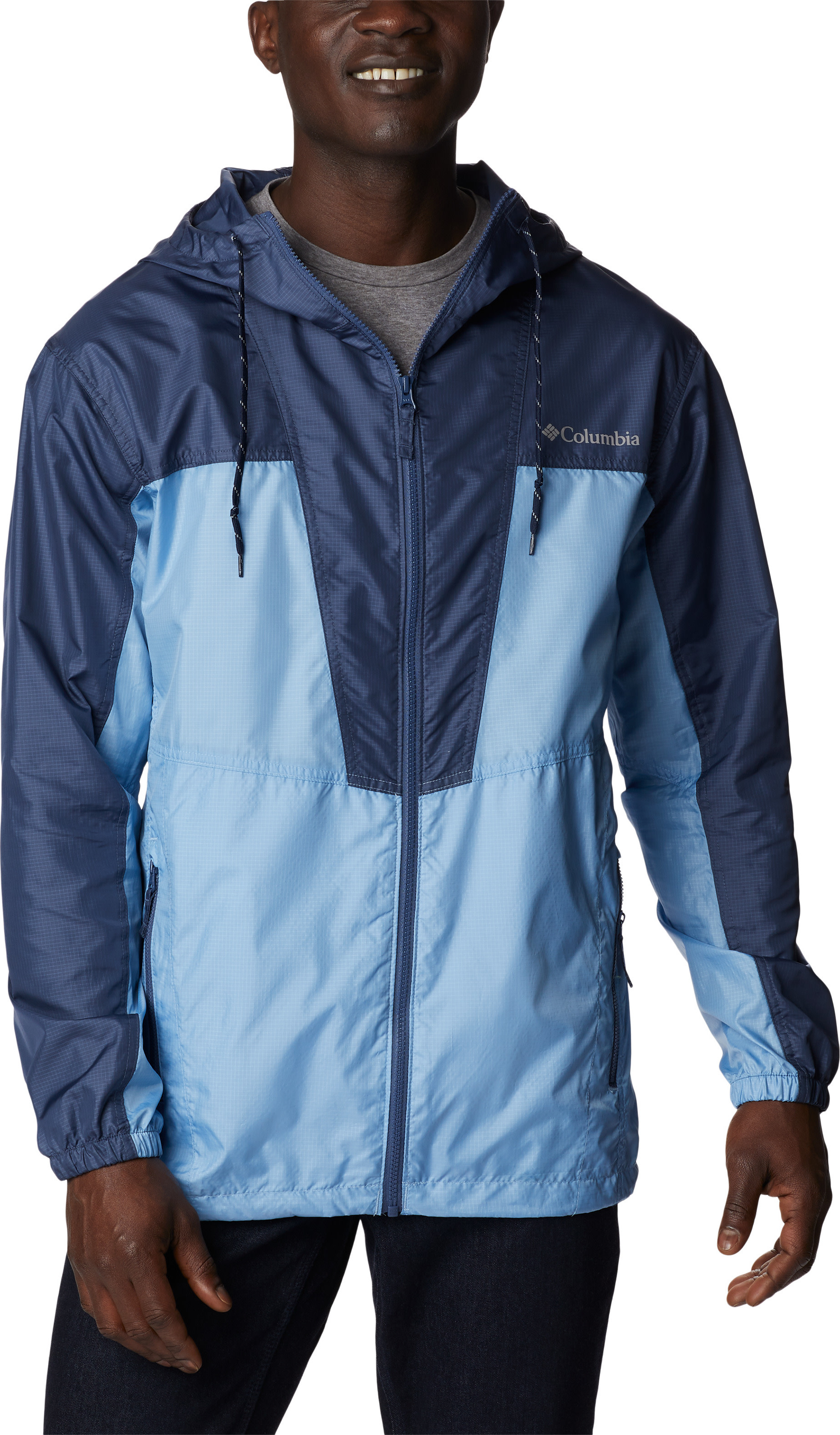 Columbia Men’s Trail Traveler Windbreaker Jet Stream/Dark Mountain