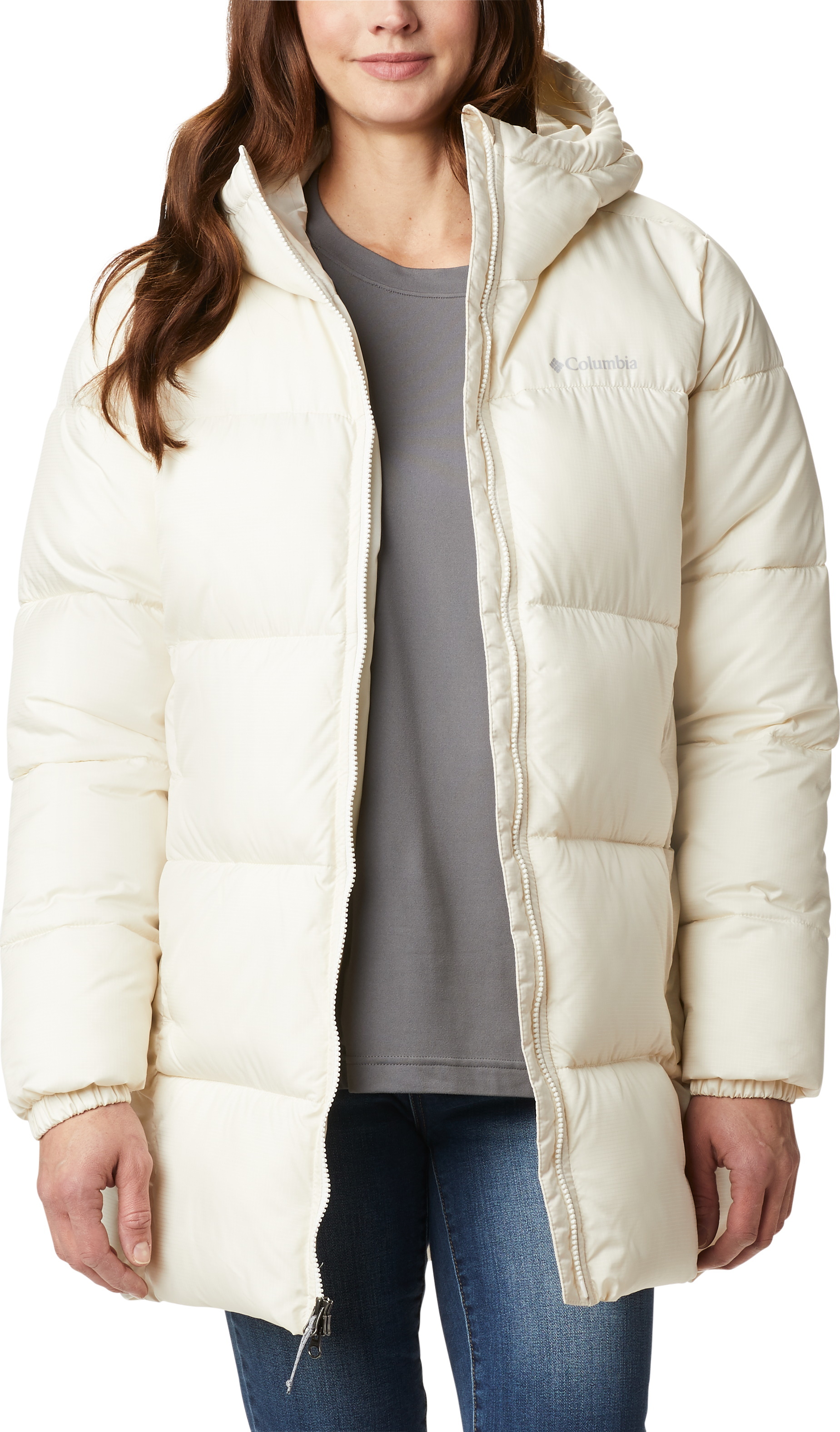 Columbia Women’s Puffect Mid Hooded Jacket Chalk