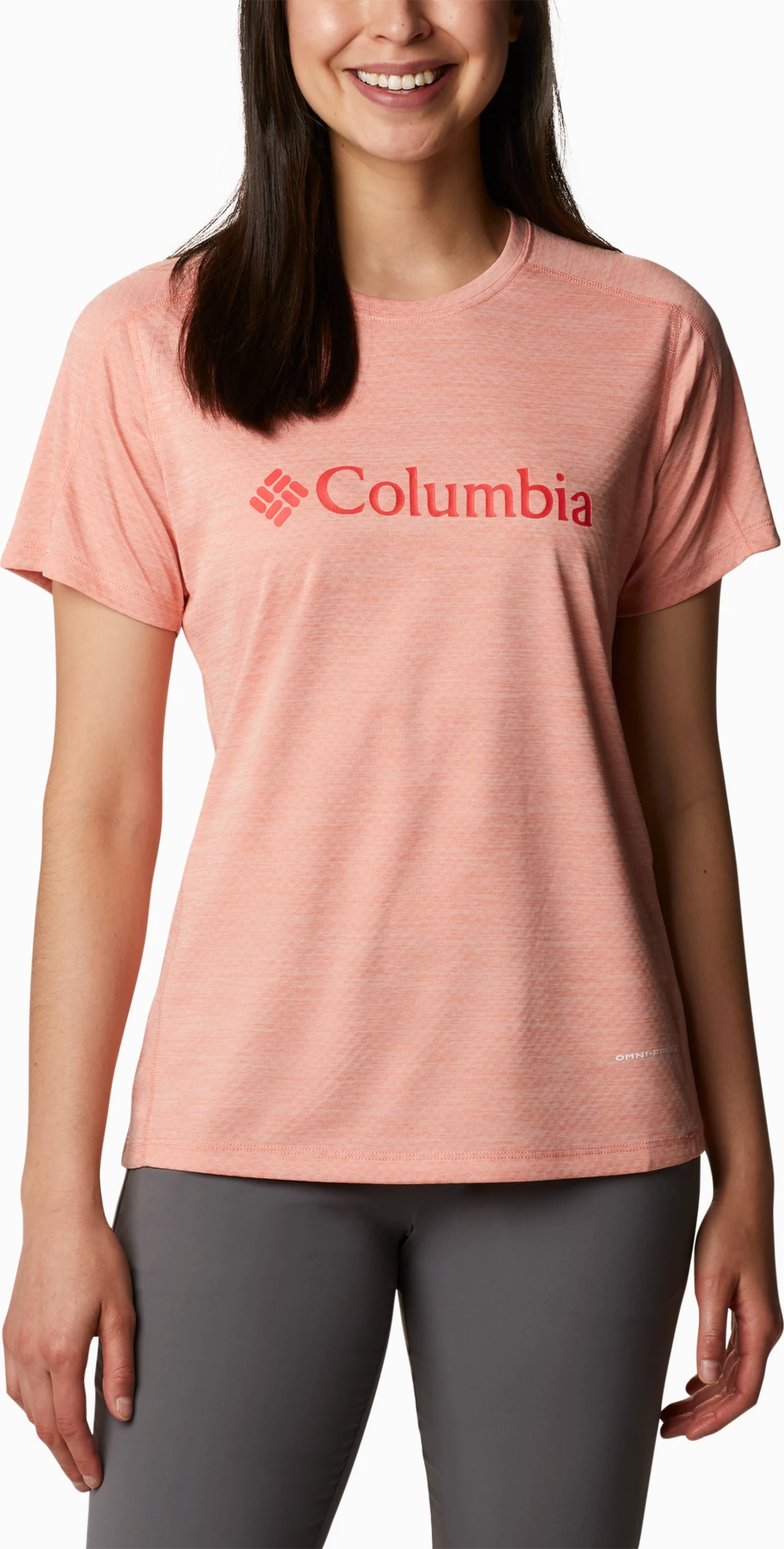 Women´s Zero Rules Graphic Crew Coral Reef Heather Gem Columbia