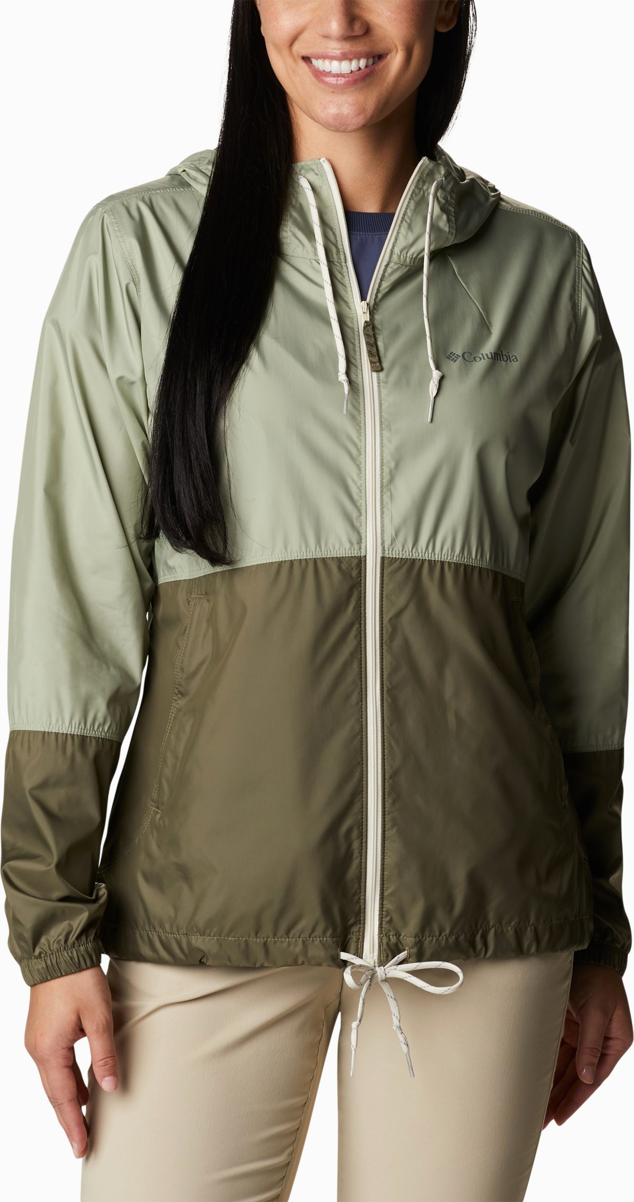 Columbia Women’s Flash Forward Windbreaker Safari Stone Green