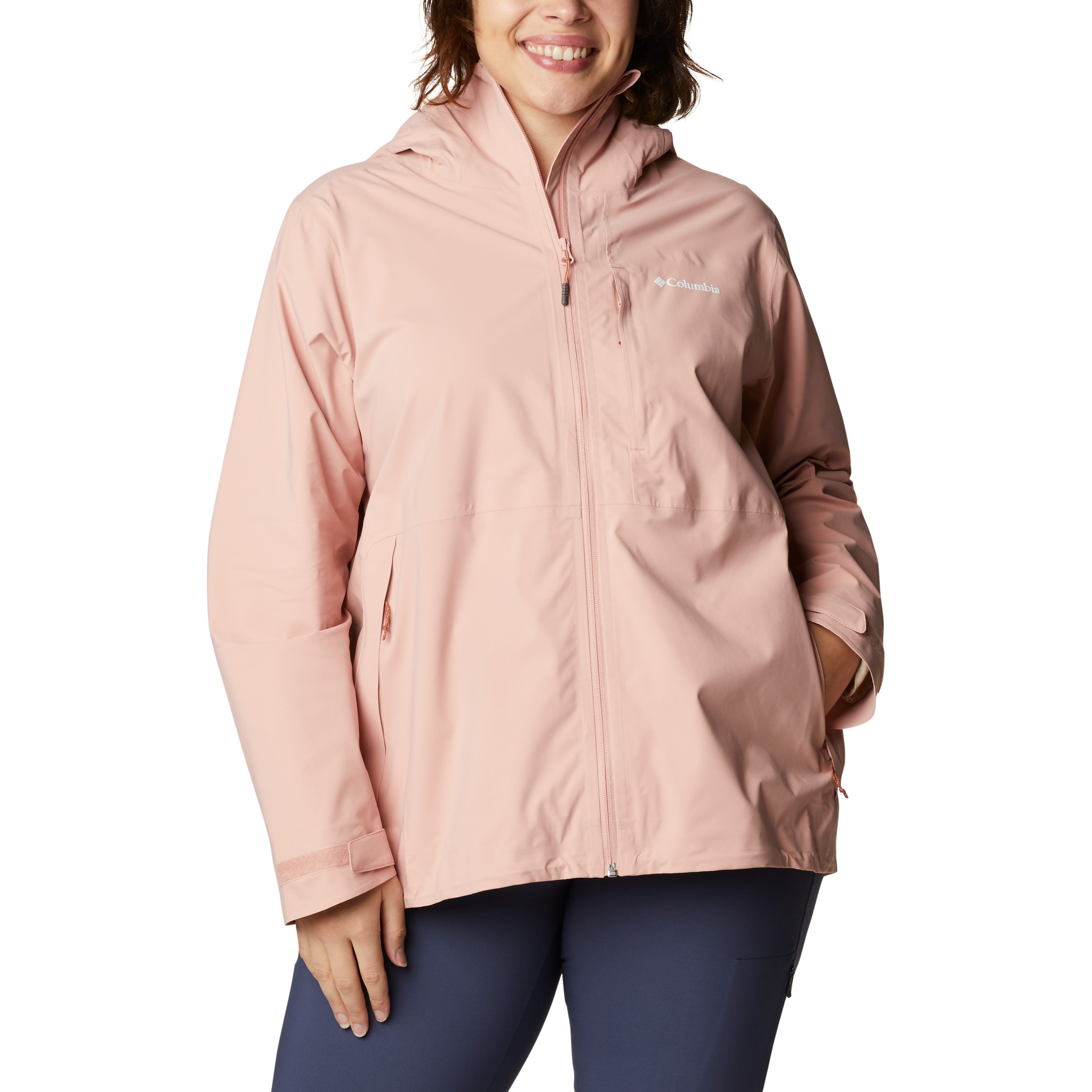 Columbia Women’s Omni-Tech Ampli-Dry Shell Jacket Faux Pink