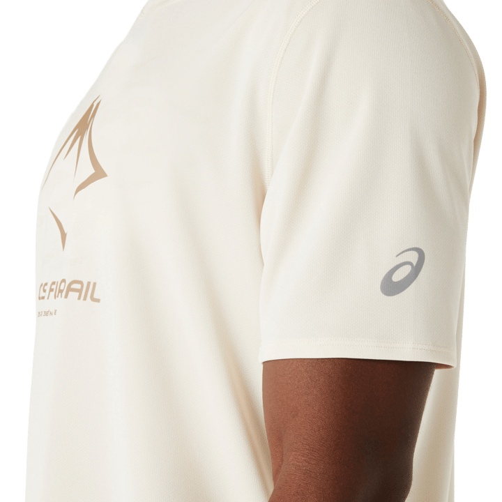 Asics Men's Fujitrail Logo Short Sleeve Top Oatmeal/Feather Grey/Pepper Asics