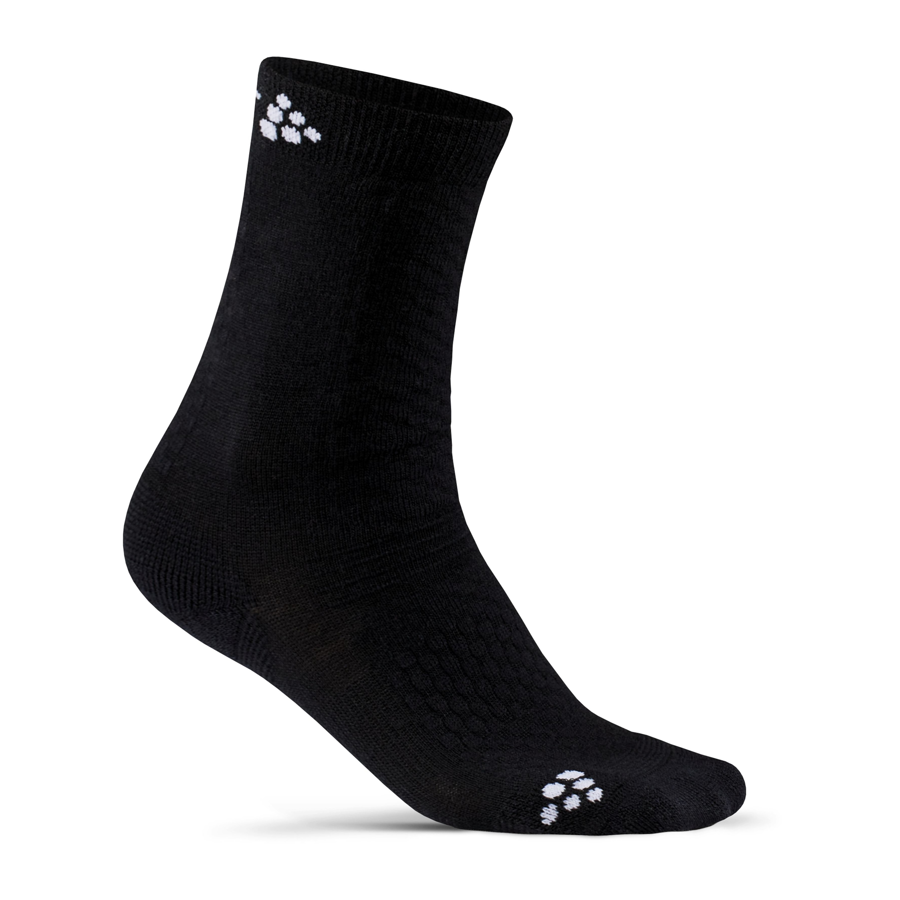 Craft Juniors’ Warm Mid 2-Pac Sock Black