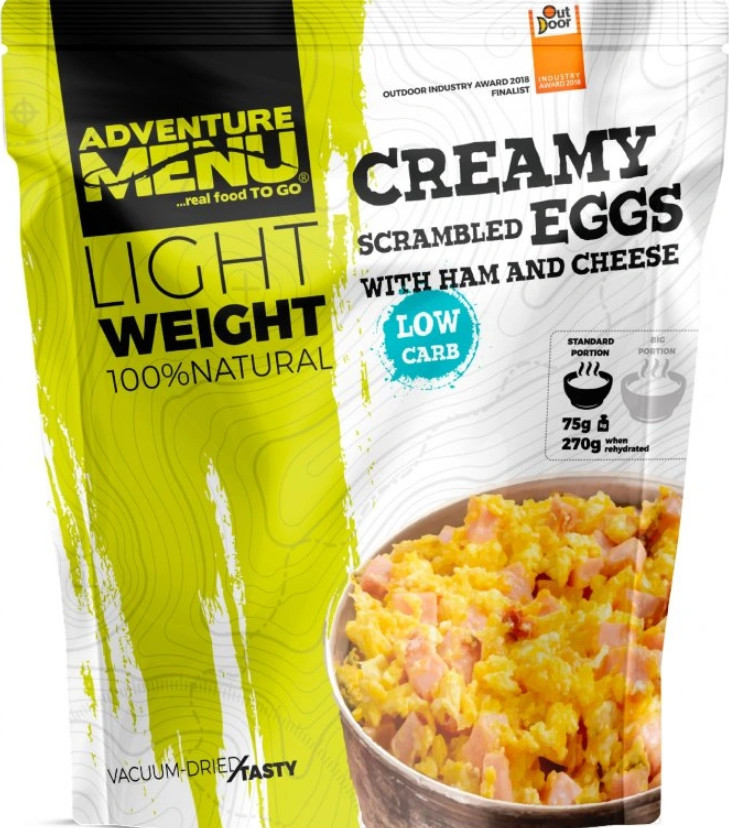 Adventure Menu Creamy Scrambled Eggs With Ham and Cheese Big Portion Nocolour