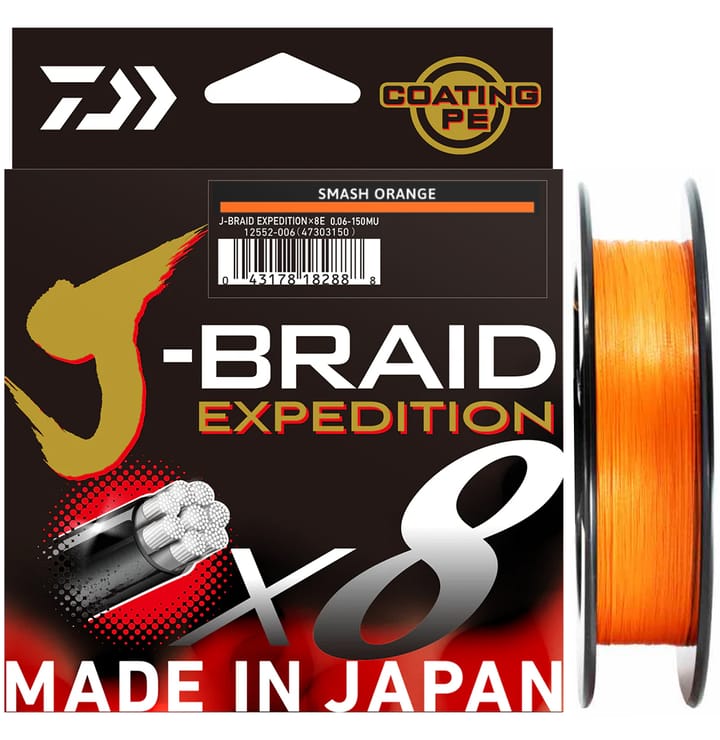 Daiwa Daiwa J-Braid Expedition 150m Smash Orange Daiwa