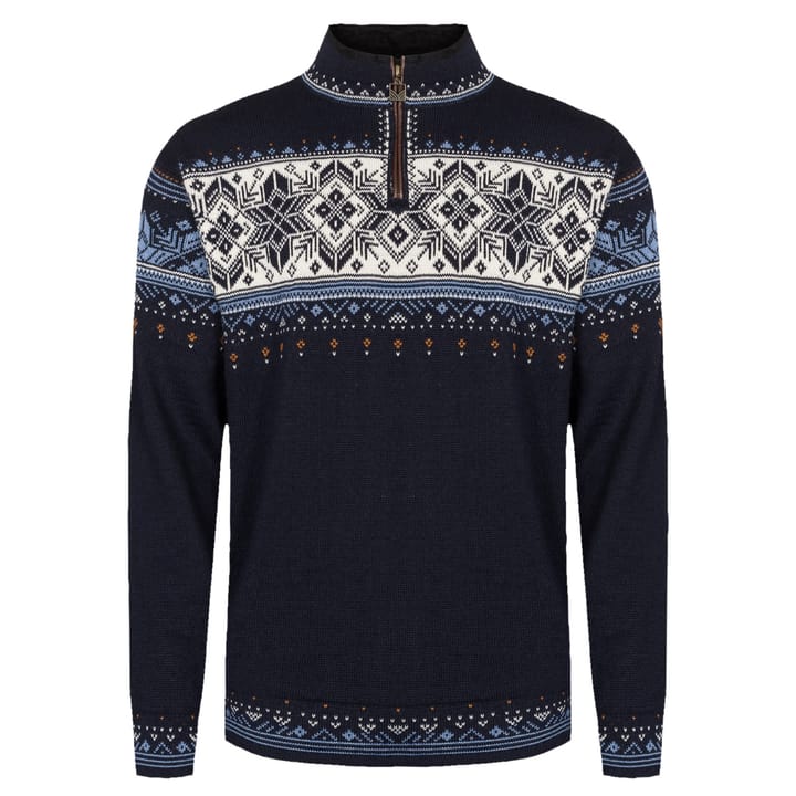 Dale of Norway Men's Blyfjell Knit Sweater Midnight Navy/Blue Shade/Offwhite/Copper Dale of Norway