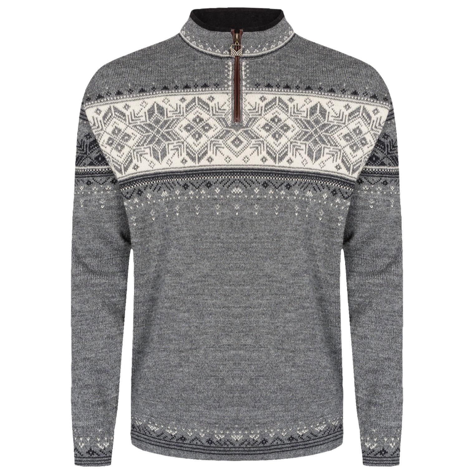 Dale of Norway Men's Blyfjell Knit Sweater Smoke/Dark Charcoal/Offwhite/Light Charcoal