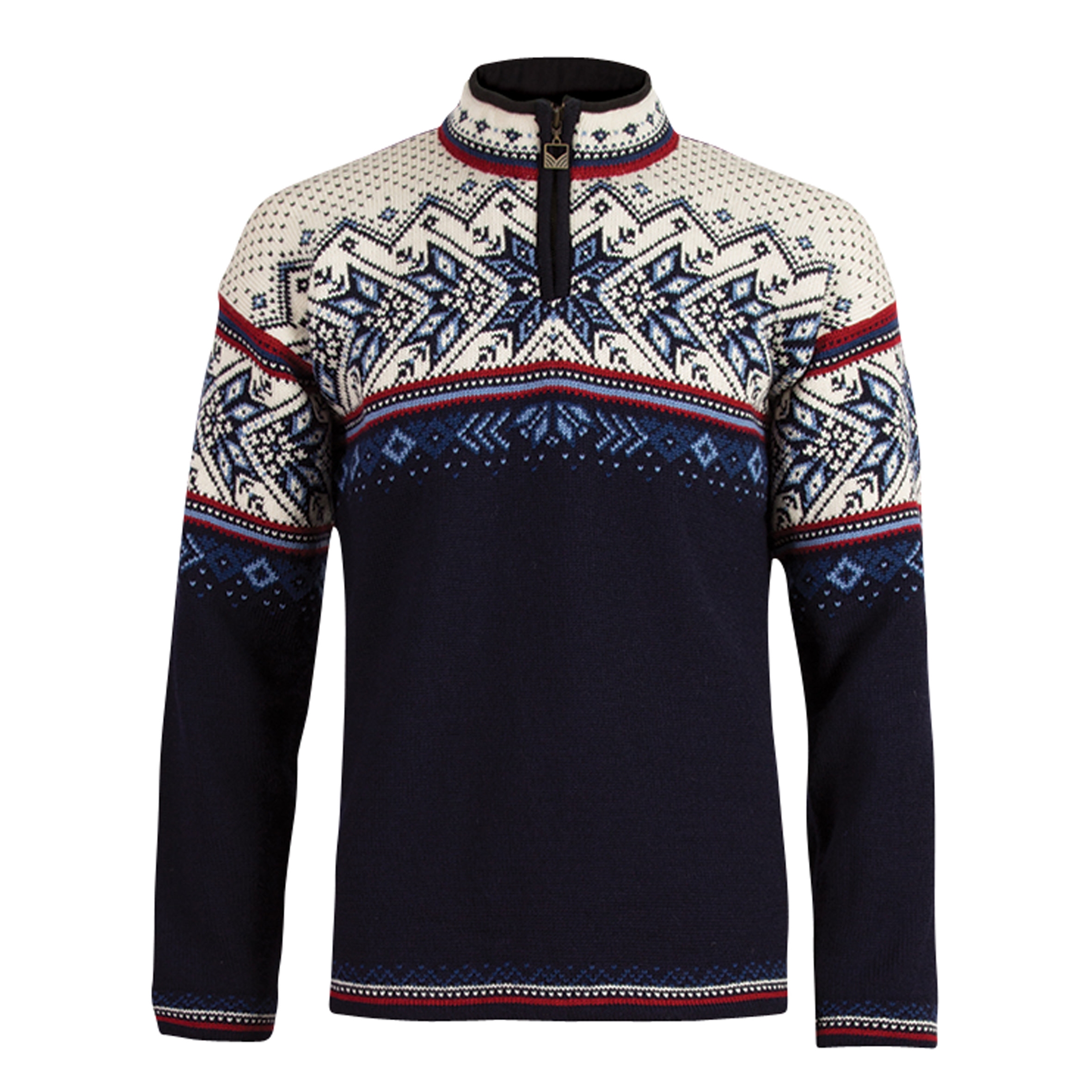 Dale of Norway Men’s Vail Sweater Midnight Navy/Red Rose/White