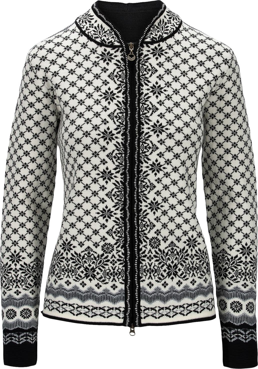 Dale of Norway Women’s Solfrid Jacket Off White Black Schiefer Grau