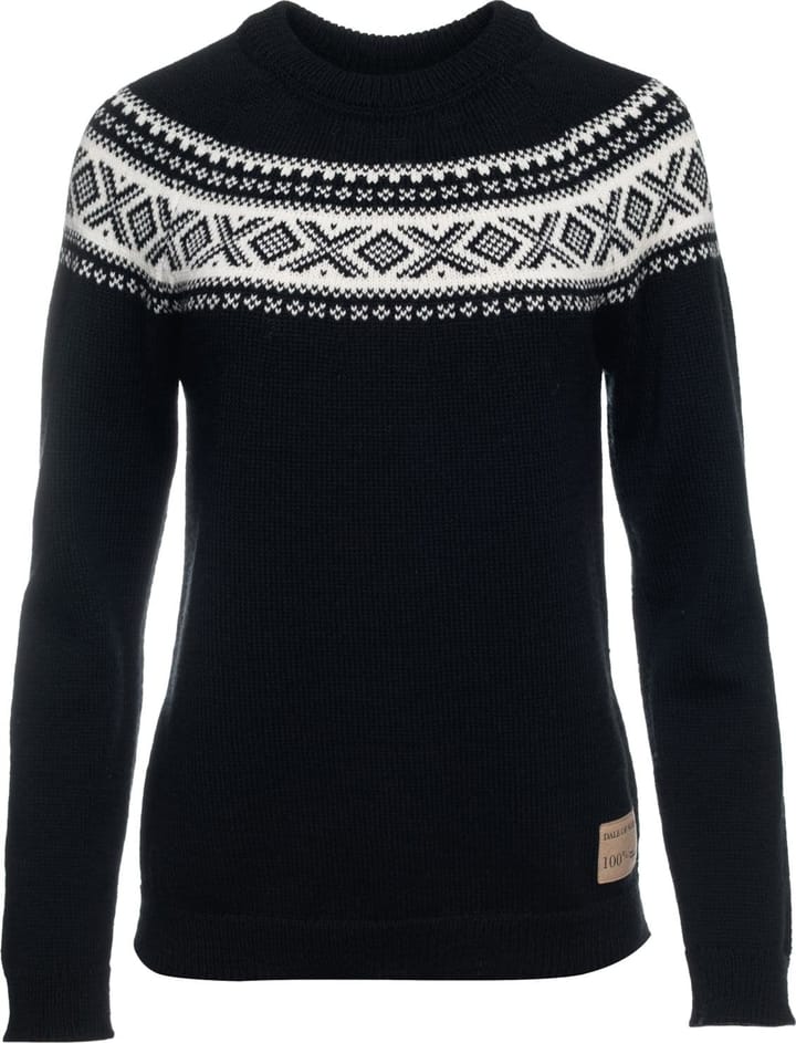 Dale of Norway Women's Vågsøy Wool Sweater Black Offwhite Dale of Norway