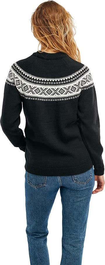 Dale of Norway Women's Vågsøy Wool Sweater Black Offwhite Dale of Norway