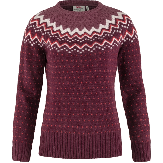 Fjällräven Women’s Övik Knit Sweater Dark Garnet