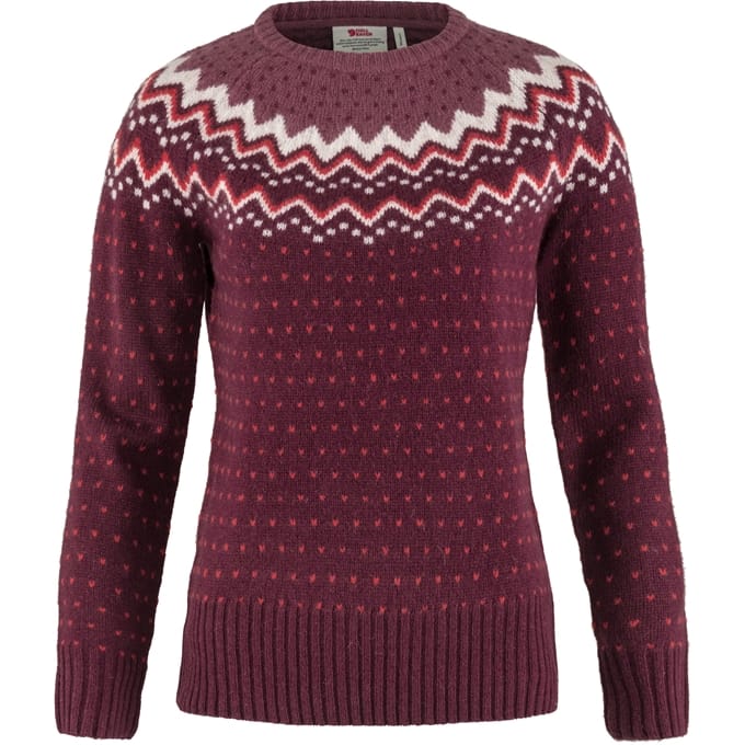 Fjällräven Women's Övik Knit Sweater Dark Garnet