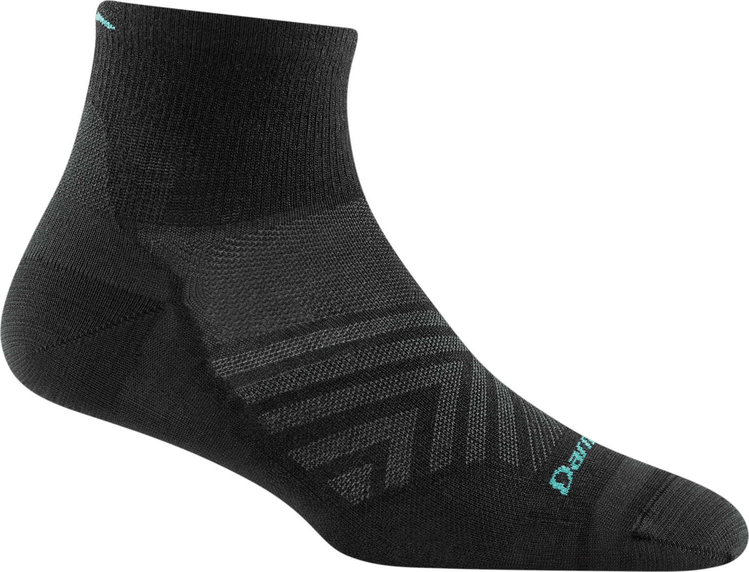 Darn Tough Women's Run Quarter No Cushion Ultra-Lightweight Sock Black