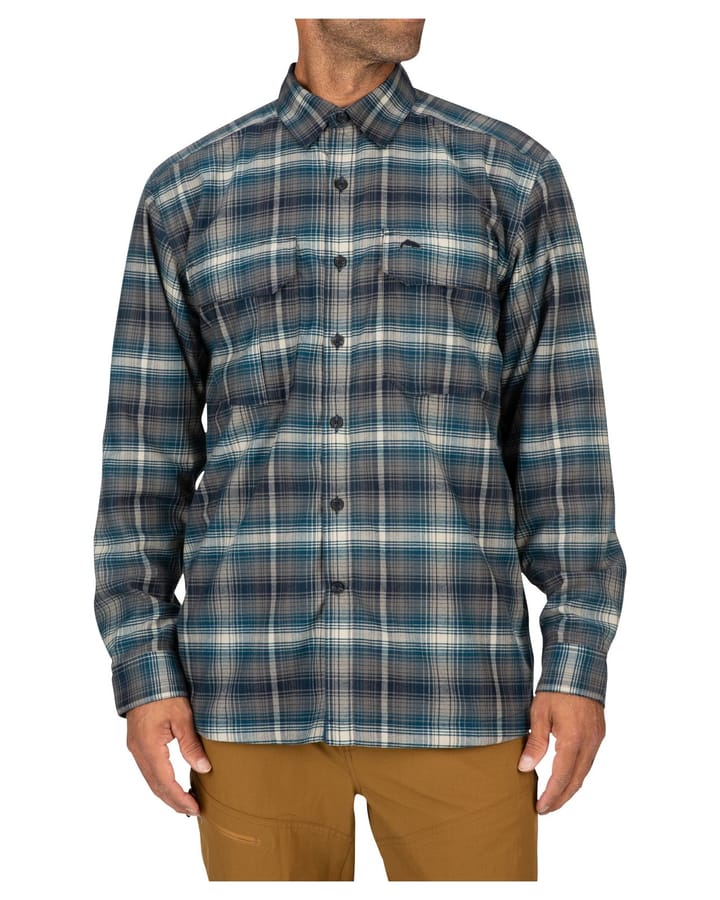 Simms Simms Coldweather Shirt Dark Bronze Black Plaid Simms