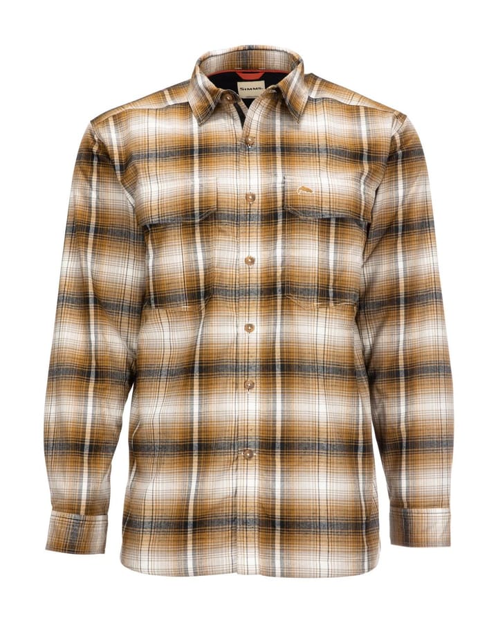 Simms Simms Coldweather Shirt Dark Bronze Black Plaid Simms