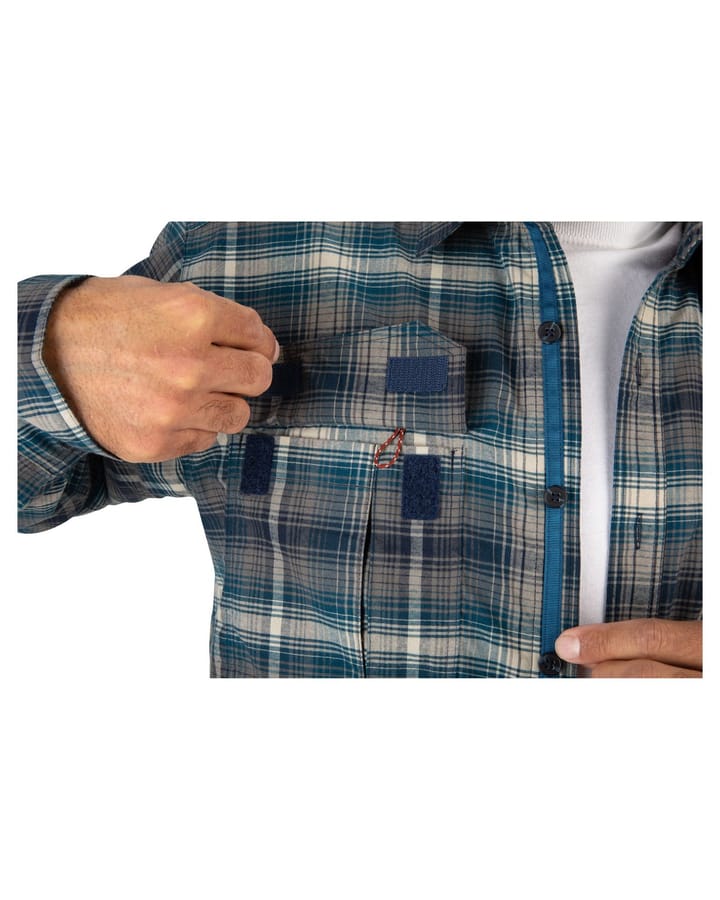 Simms Simms Coldweather Shirt Dark Bronze Black Plaid Simms