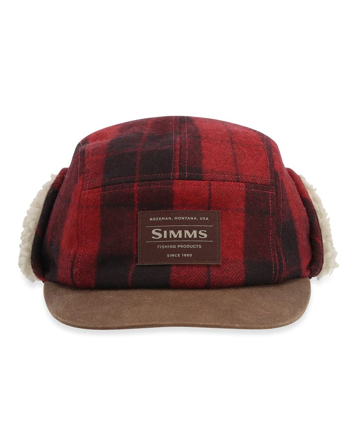 Simms Simms Coldweather Cap Red Buffalo Plaid Simms