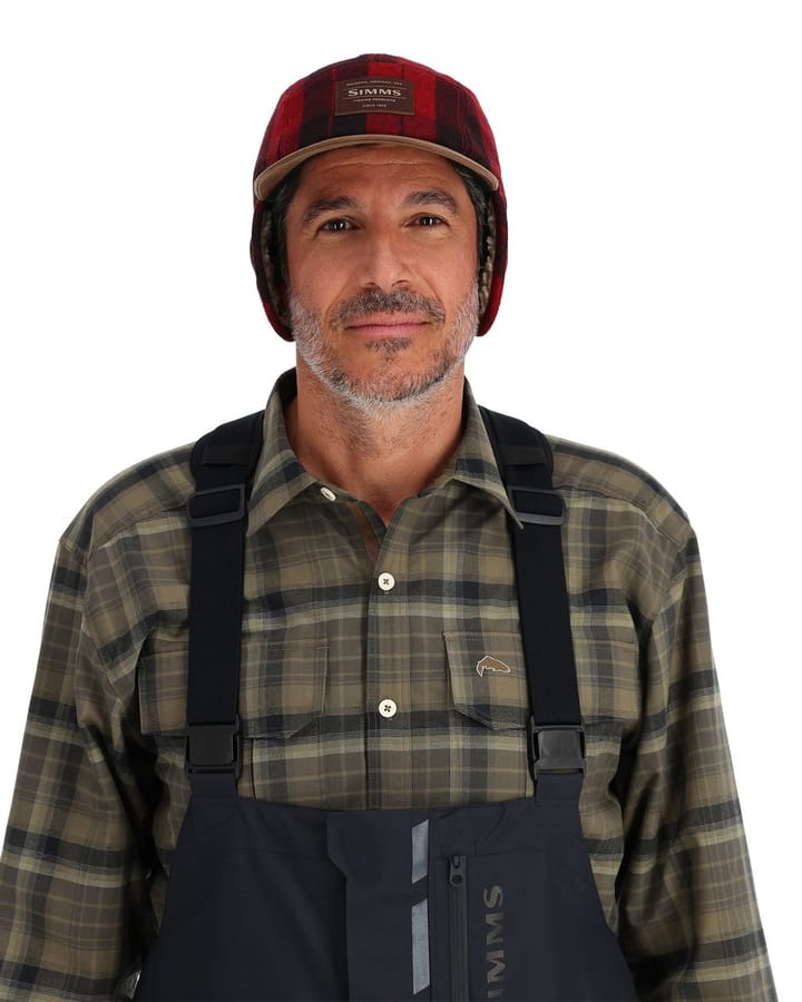 Simms Simms Coldweather Cap Red Buffalo Plaid Simms