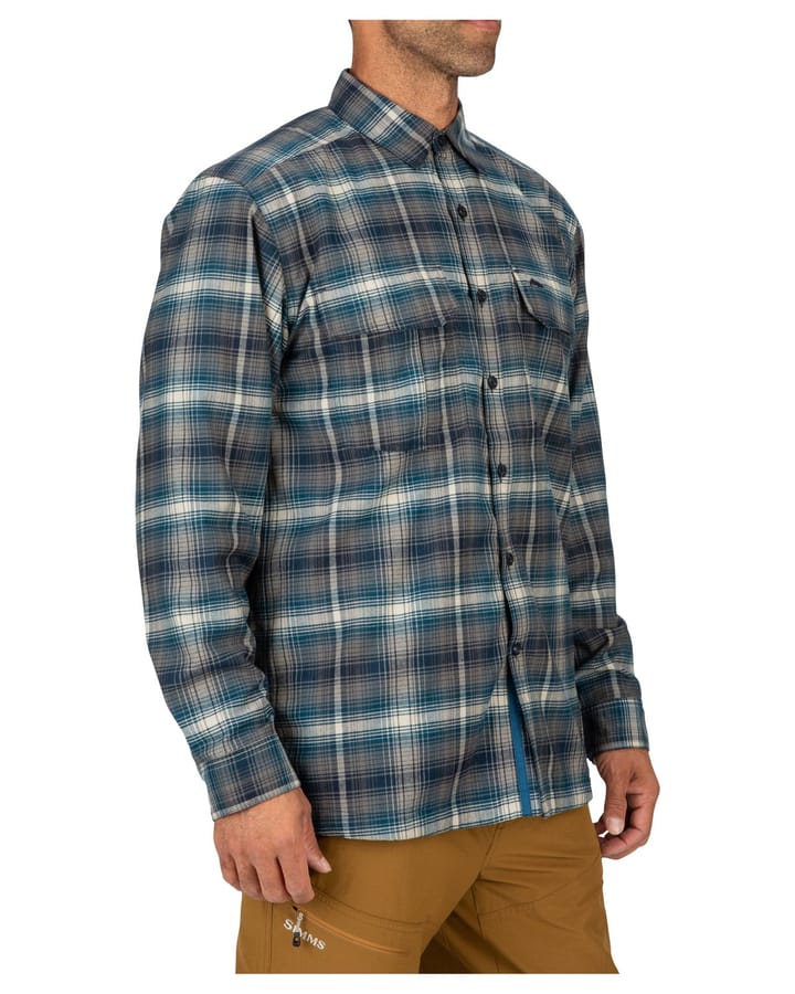 Simms Simms Coldweather Shirt Dark Bronze Black Plaid Simms